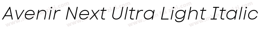 Avenir Next Ultra Light Italic字体转换